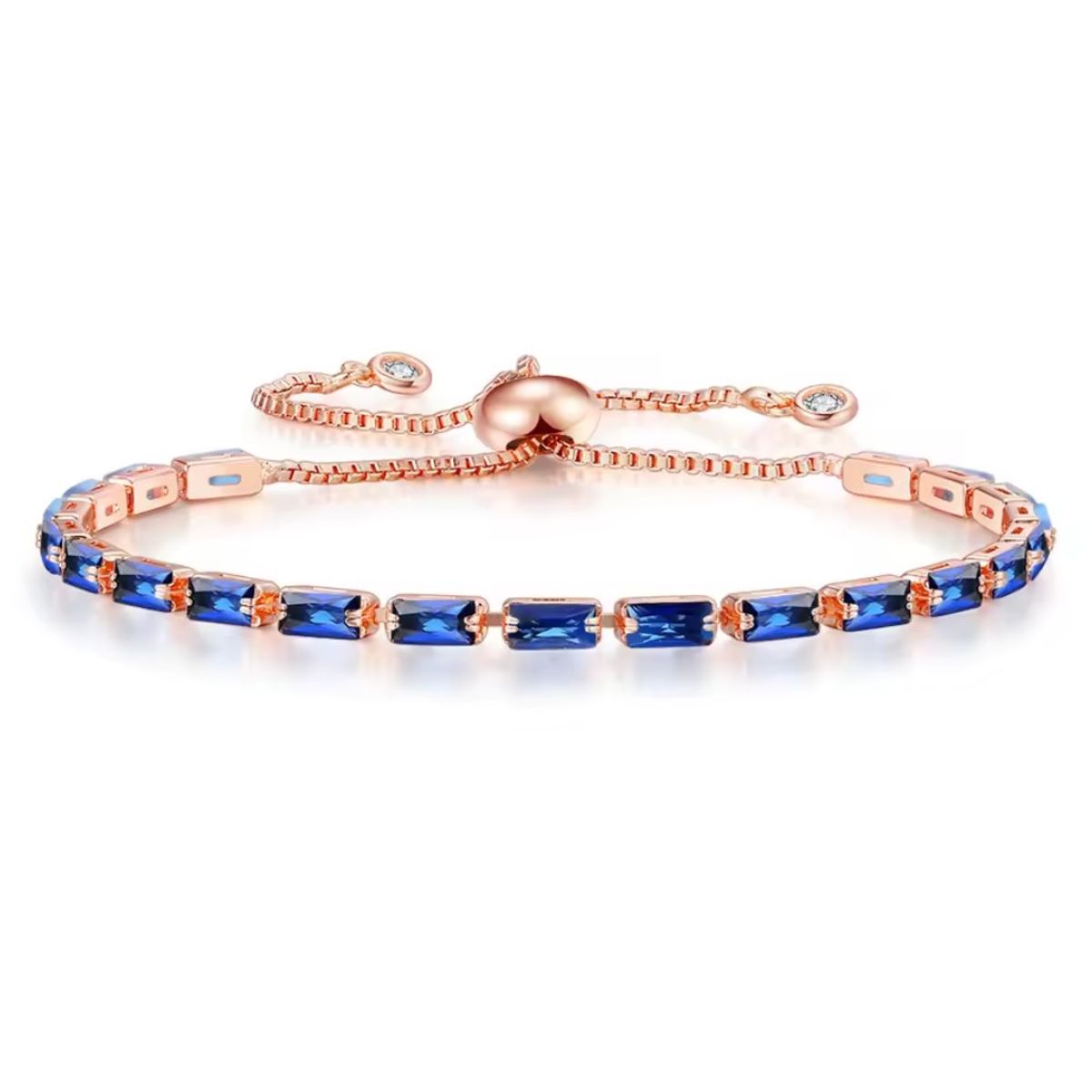 LA TIENDA 88 JOYAS Y ACCESORIOS - La Tienda 88 - Pulsera Brazalete Mujer Bañado en Oro de 18k - Azul