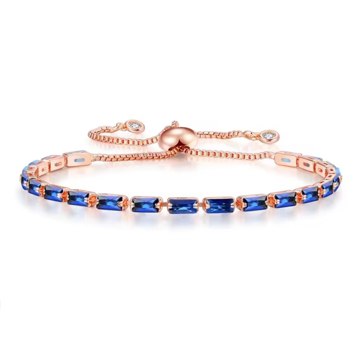 LA TIENDA 88 JOYAS Y ACCESORIOS - La Tienda 88 - Pulsera Brazalete Mujer Bañado en Oro de 18k - Azul