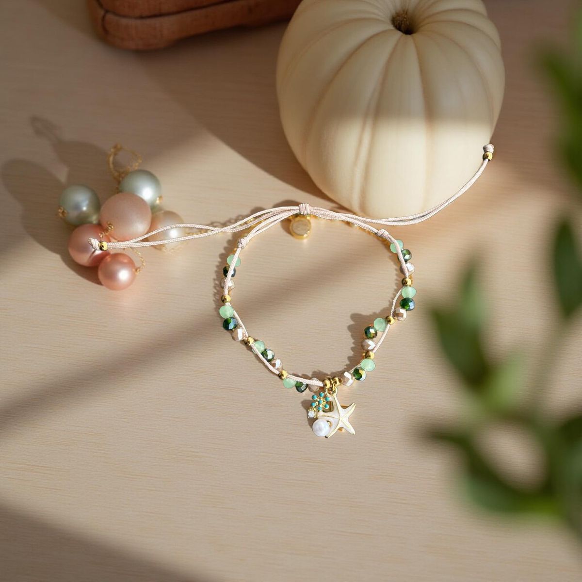 GENERICO - PULSERA MUJER DE HILO TRENZADA CON DIJE