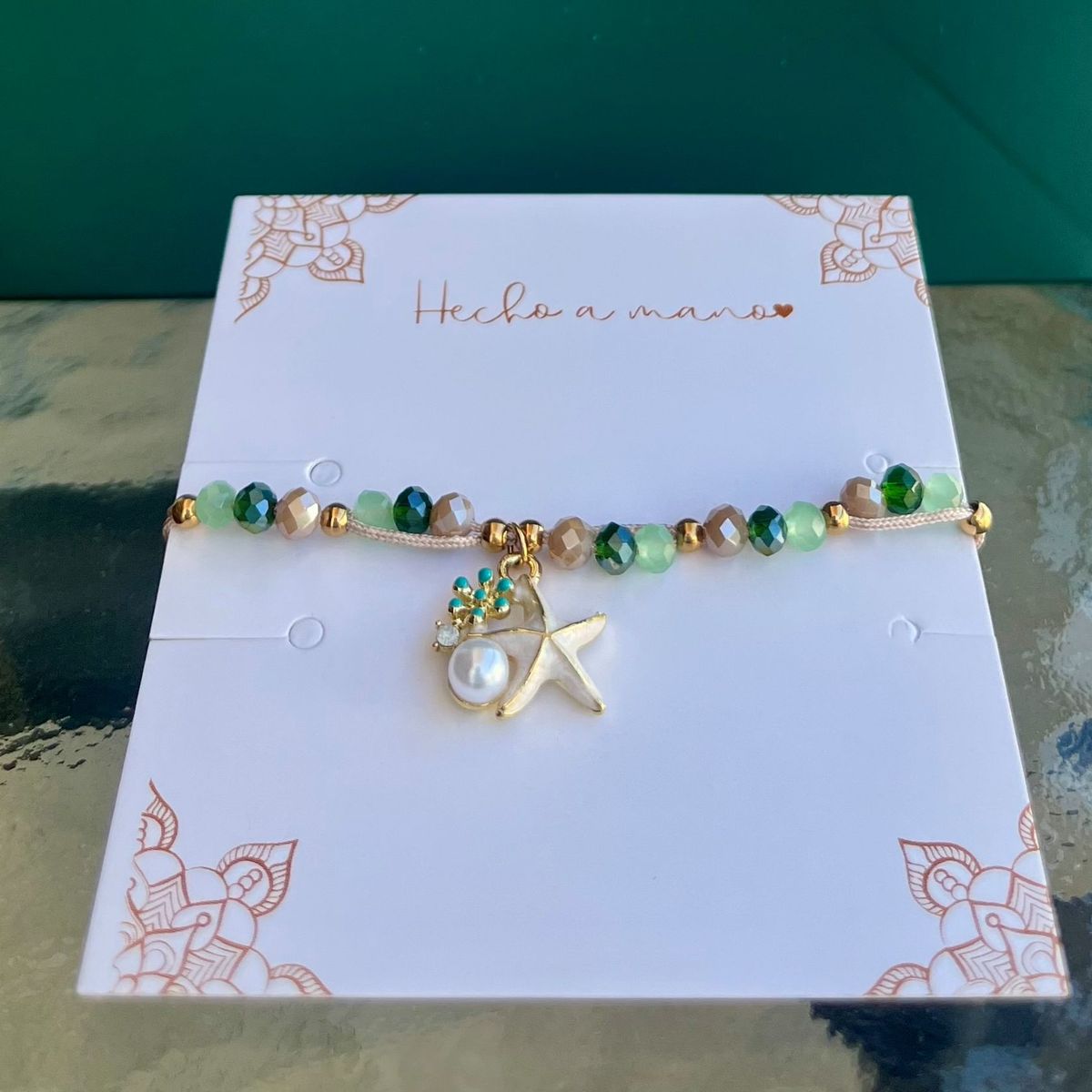 GENERICO - PULSERA MUJER DE HILO TRENZADA CON DIJE
