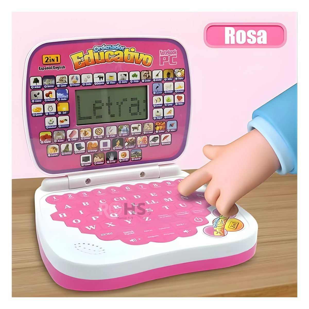 OEM - Mini Laptop Educativa Interactiva Bilingüe Niñas ESPAÑOL - INGLES