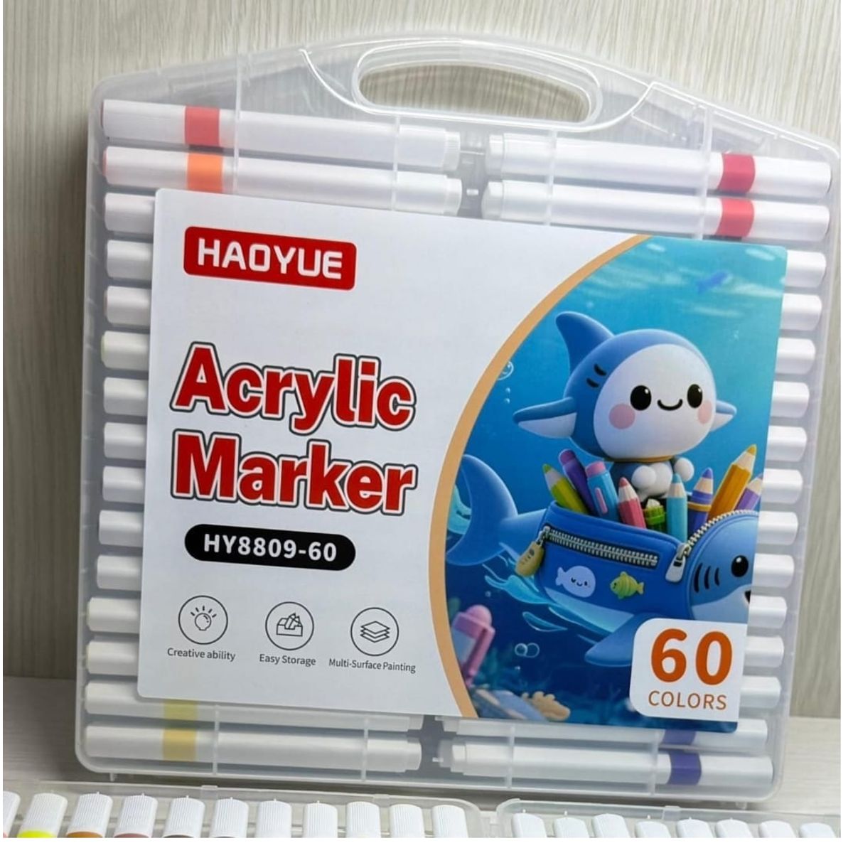 GENERICO - MARCADORES ACRILICOS PARA DIARIOS Y MANUALIDADES SET 60 COLORES