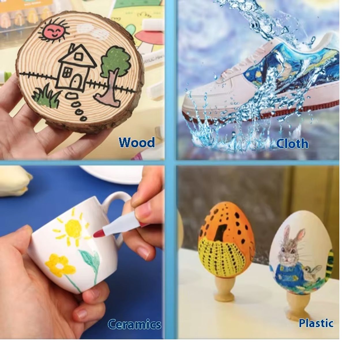 GENERICO - MARCADORES ACRILICOS PARA DIARIOS Y MANUALIDADES SET 60 COLORES