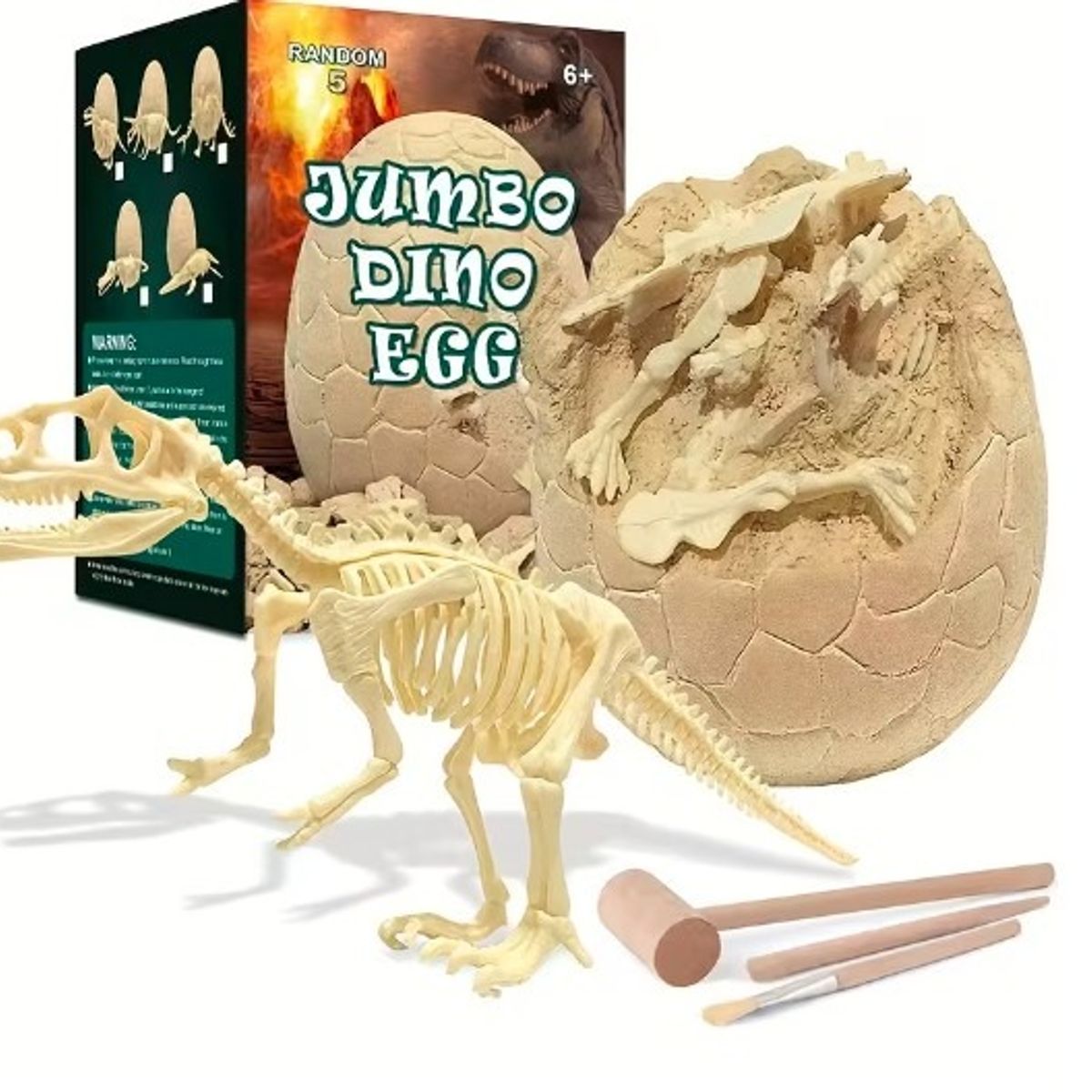 AR DINO EXPLORER - KIT DE EXCAVACIÓN DE HUEVOS DE DINOSAURIO DE ARQUEOLOGIA