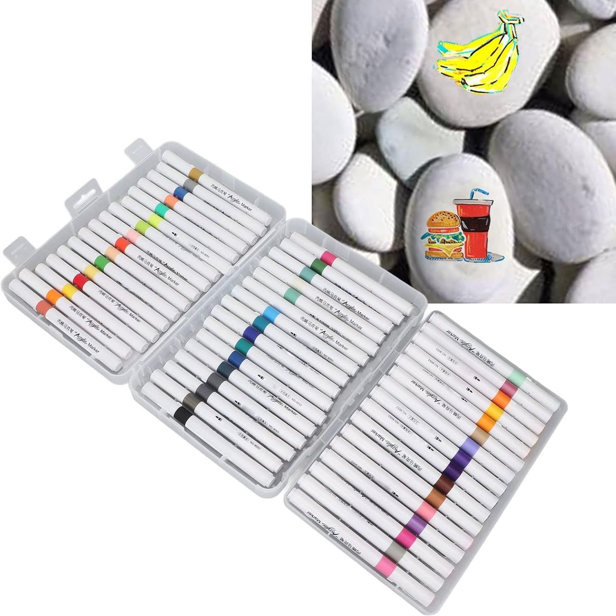 GENERICO - MARCADORES ACRILICOS PARA DIARIOS Y MANUALIDADES SET 48 COLORES