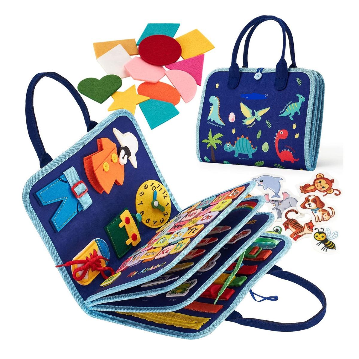 GENERICO - Juego Libro Sensorial De Actividades Montessori Reutilizable