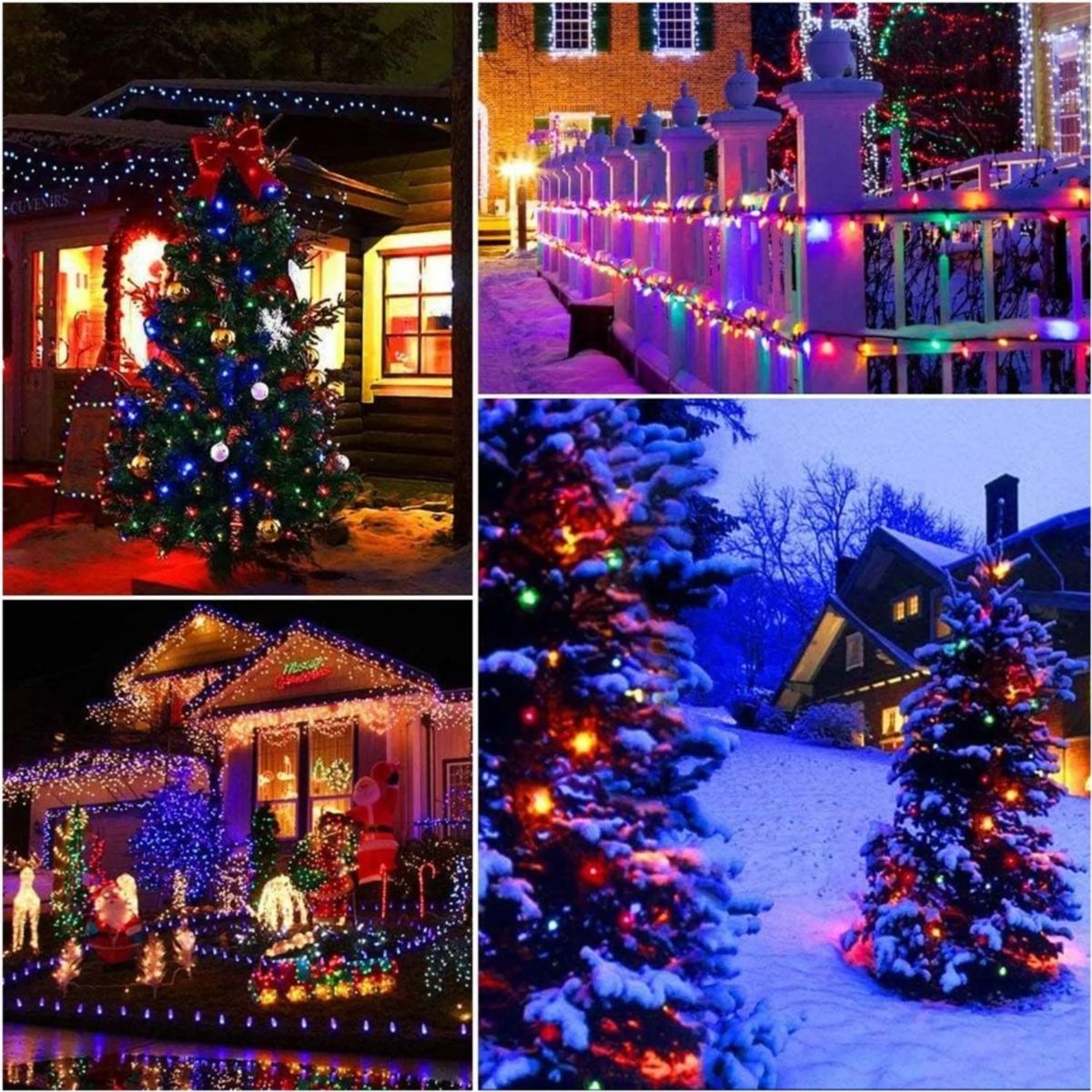 ARTEZA - Luces Navideñas Solares 20 Metros 300 LED Exterior Impermeable + Control Remoto