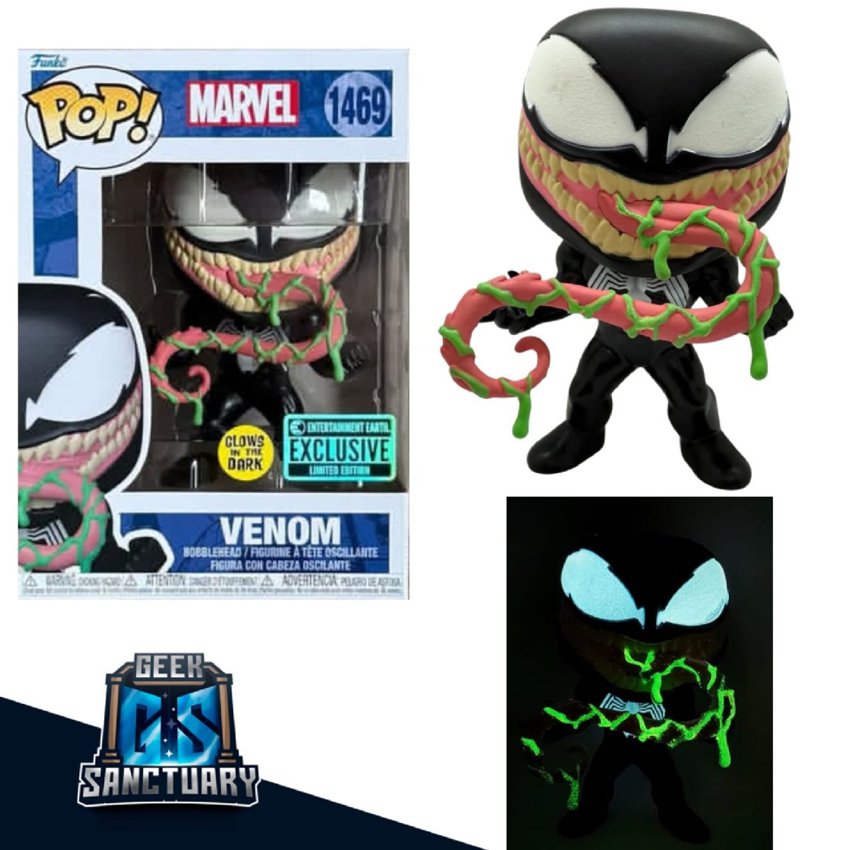FUNKO - FUNKO POP VENOM WOOEZE GLOWS - VENON 1469 EE EXCLUSIVE