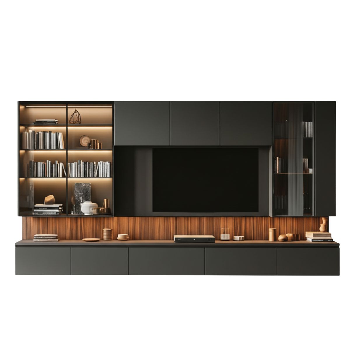 GENERICO - Centro de Entretenimiento Ironwood 65 pulg - Negro - Marrón