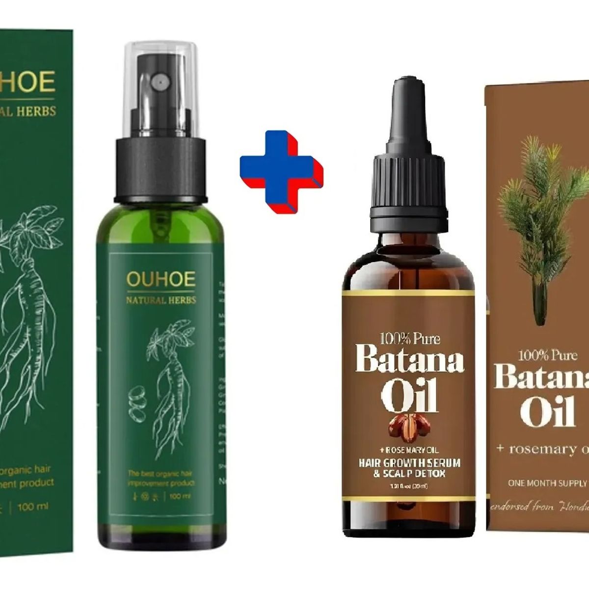 SM - Tonico Ouhoe Anticaida + Aceite de Batana para el Crecimiento del Cabello x 2 und