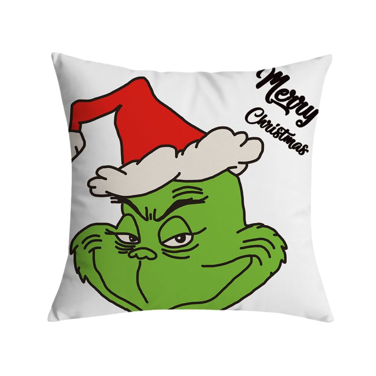 GENERICO - Cojin Navideño El Grinch Navidad Mod. 250 - Mide 45x45 cm