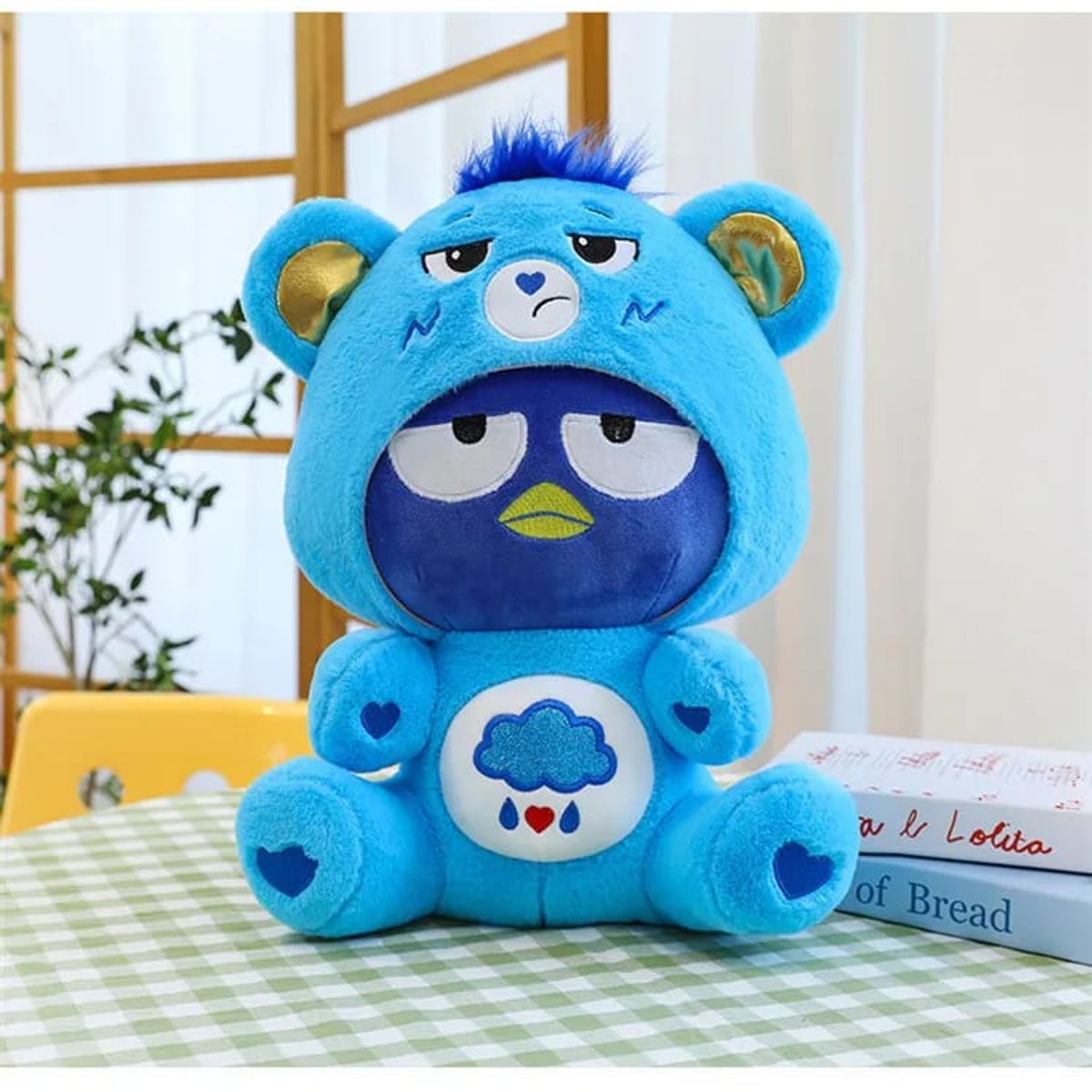 GENERICO - Peluche Bad Badtz-Maru con Disfraz de Osito Azul 45 cm