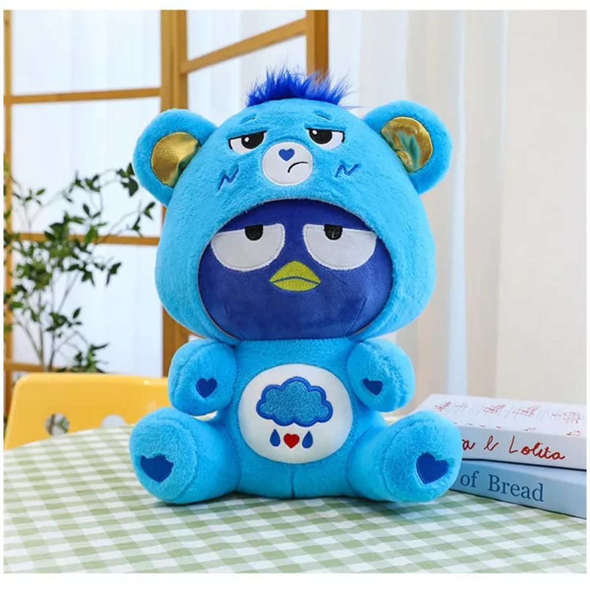 GENERICO - Peluche Bad Badtz-Maru con Disfraz de Osito Azul 45 cm