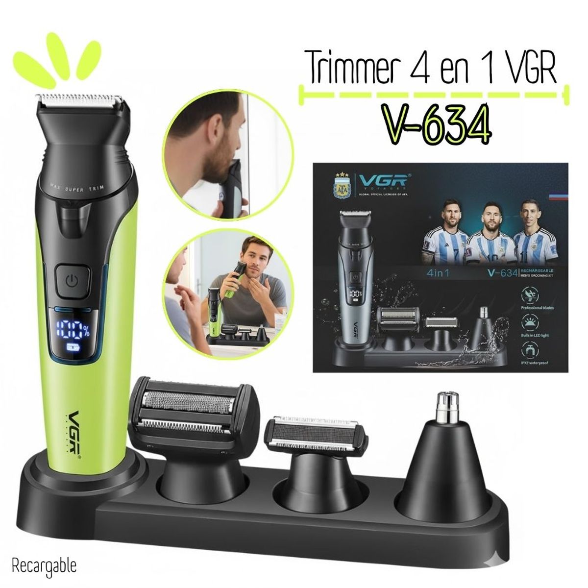 GENERICO - Trimmer 4 en 1 VGR V-634