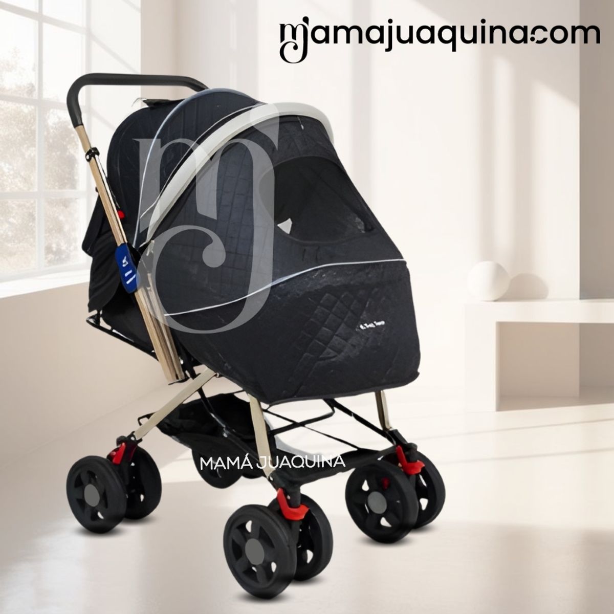 Baby - Coche Cuna Baby Happy «VINTAGE CRAFT» Black