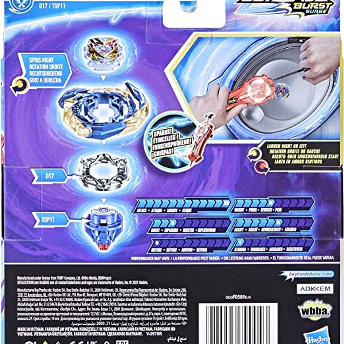 TAKARA TOMY - BEYBLADE BRAVE VALTRYEK V6 INCLUYE LANZADOR SACA CHISPAS