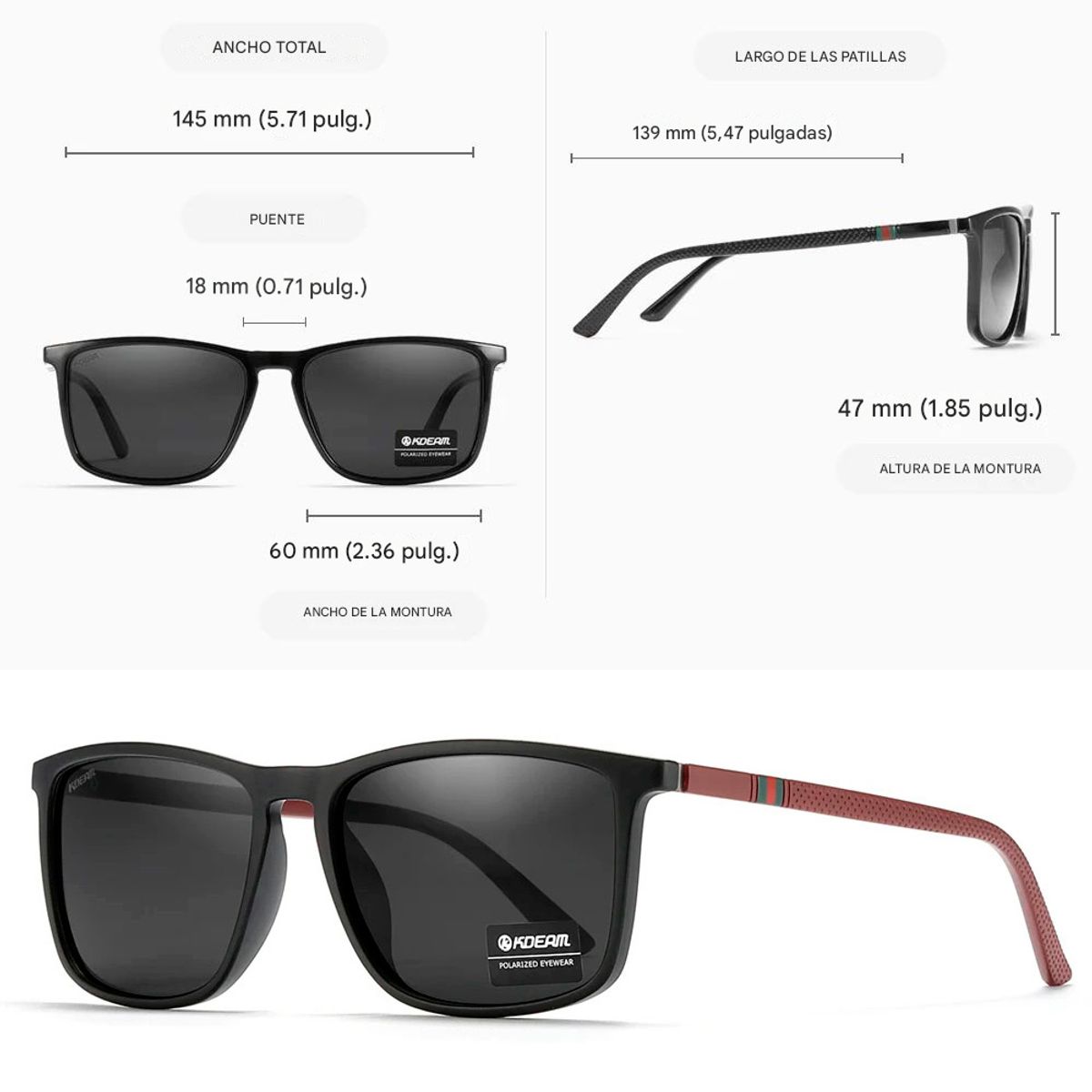GENERICO - Gafas De Sol Kdeam Polarizado Proteccion Uv400 Unisex