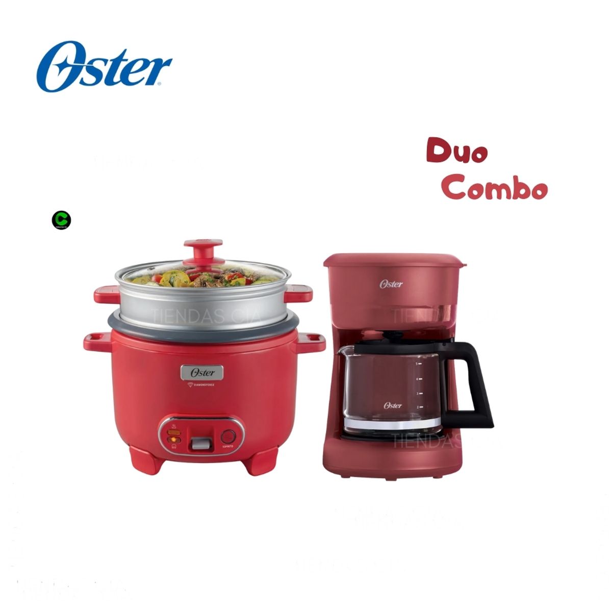 OSTER - Combo Oster Cafetera  BVSTDCS51R y Olla Arrocera CKSTRC10DFPNK