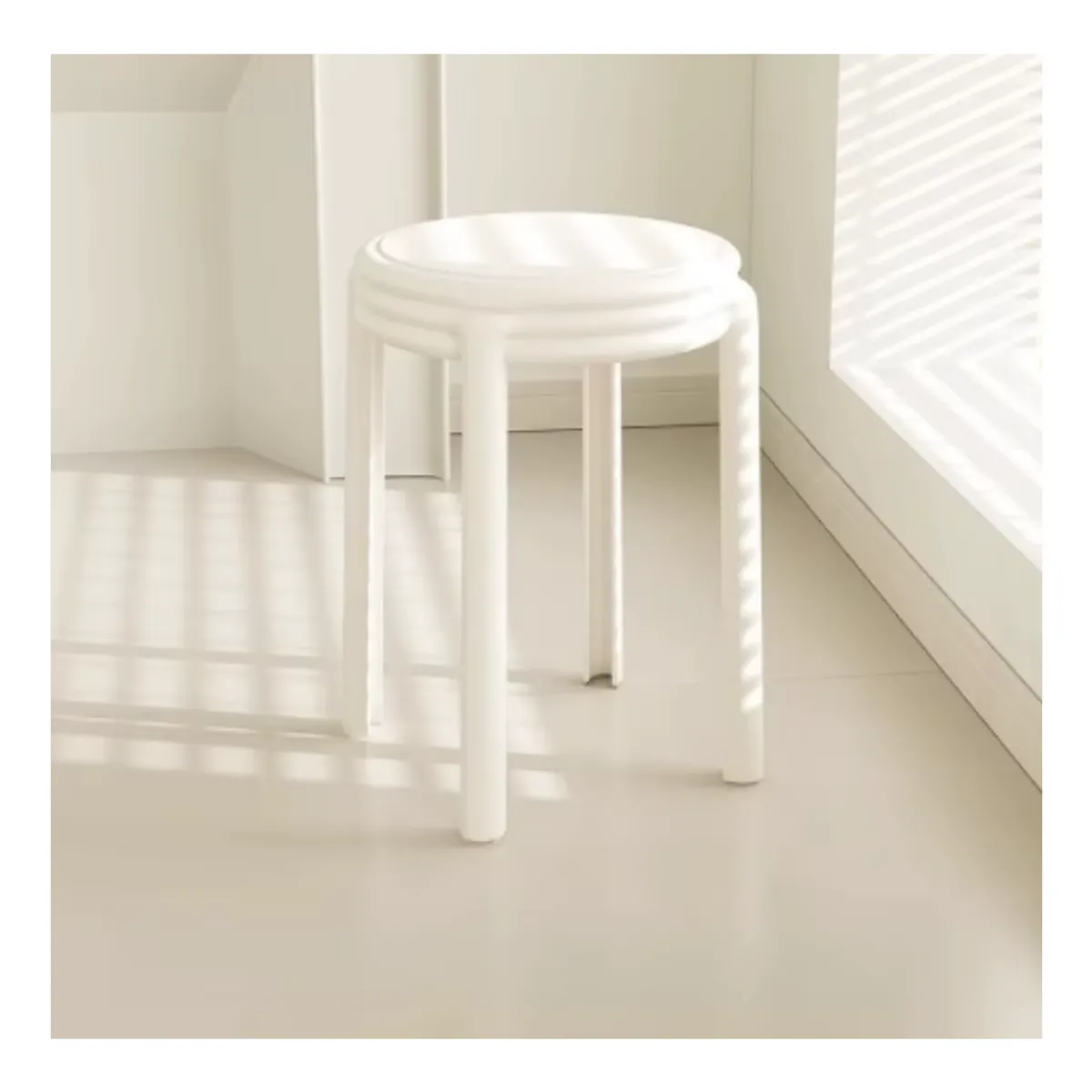PET MOOD - Banco Acolchado 4 Patas 45 Cm Blanco