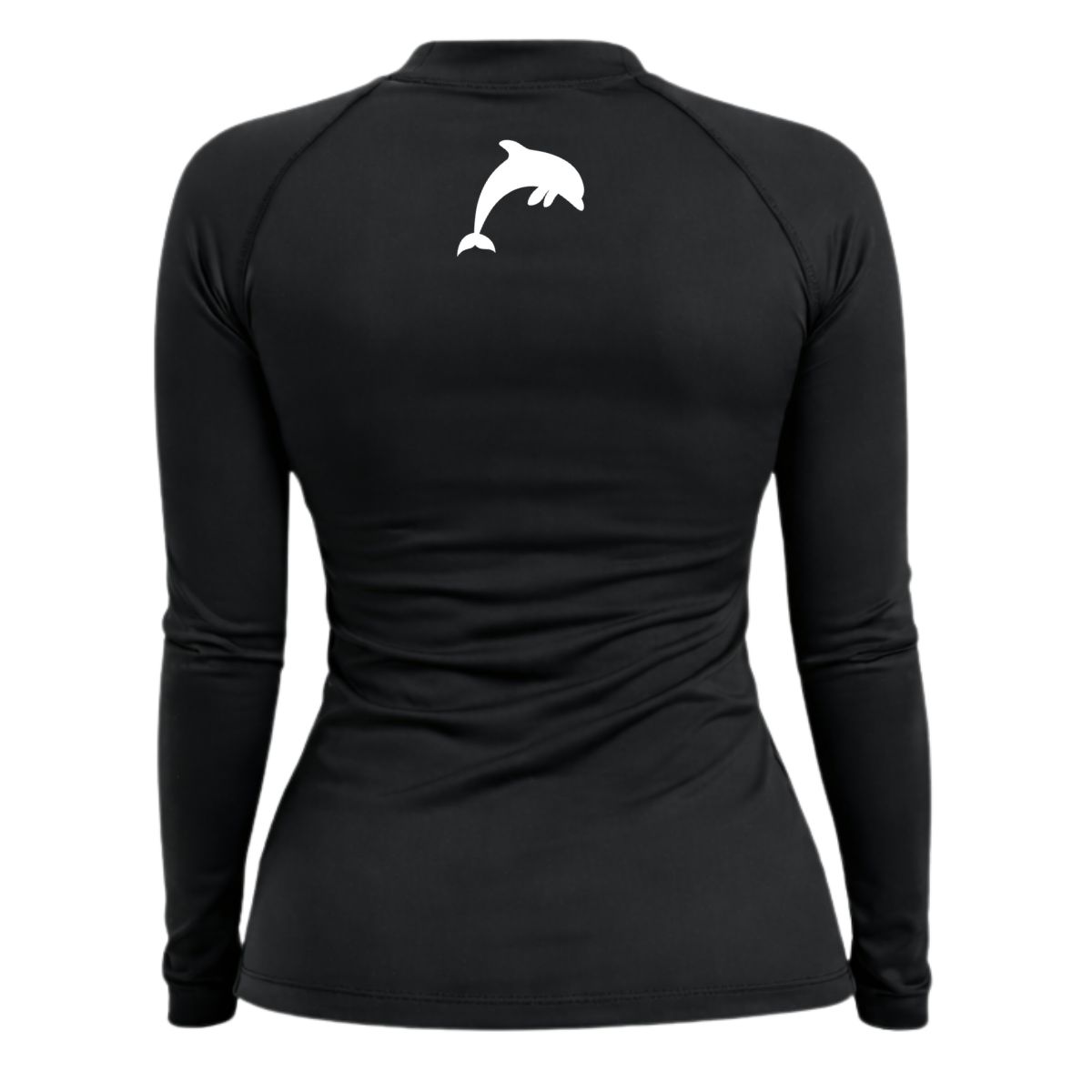 AQUA&MODA - LICRA CON PROTECCIÓN UV AQUAMODA LAMDENH DELFÍN NEGRO UNISEX LOGO BLANCO REFLECTIVO