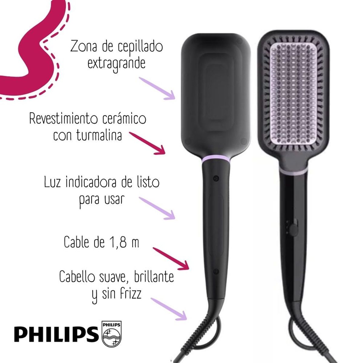 PHILIPS - Cepillo Alisador Philips StyleCare BHH880-00