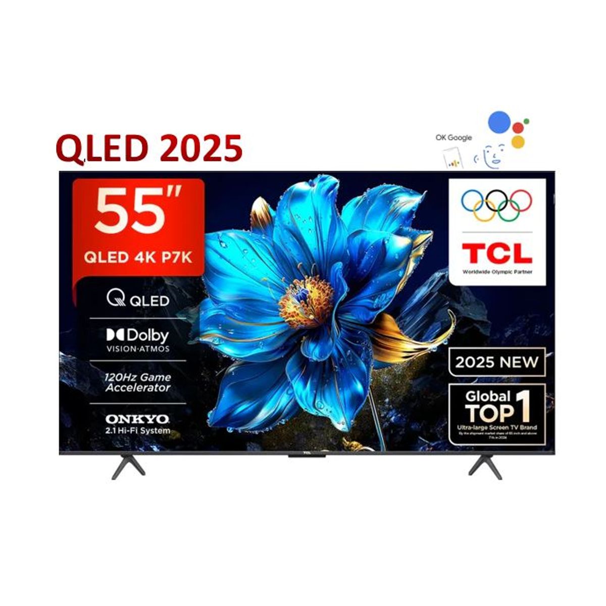 TCL - Televisor Smart UHD 4K 55 pulgadas TCL QLED 55P7K
