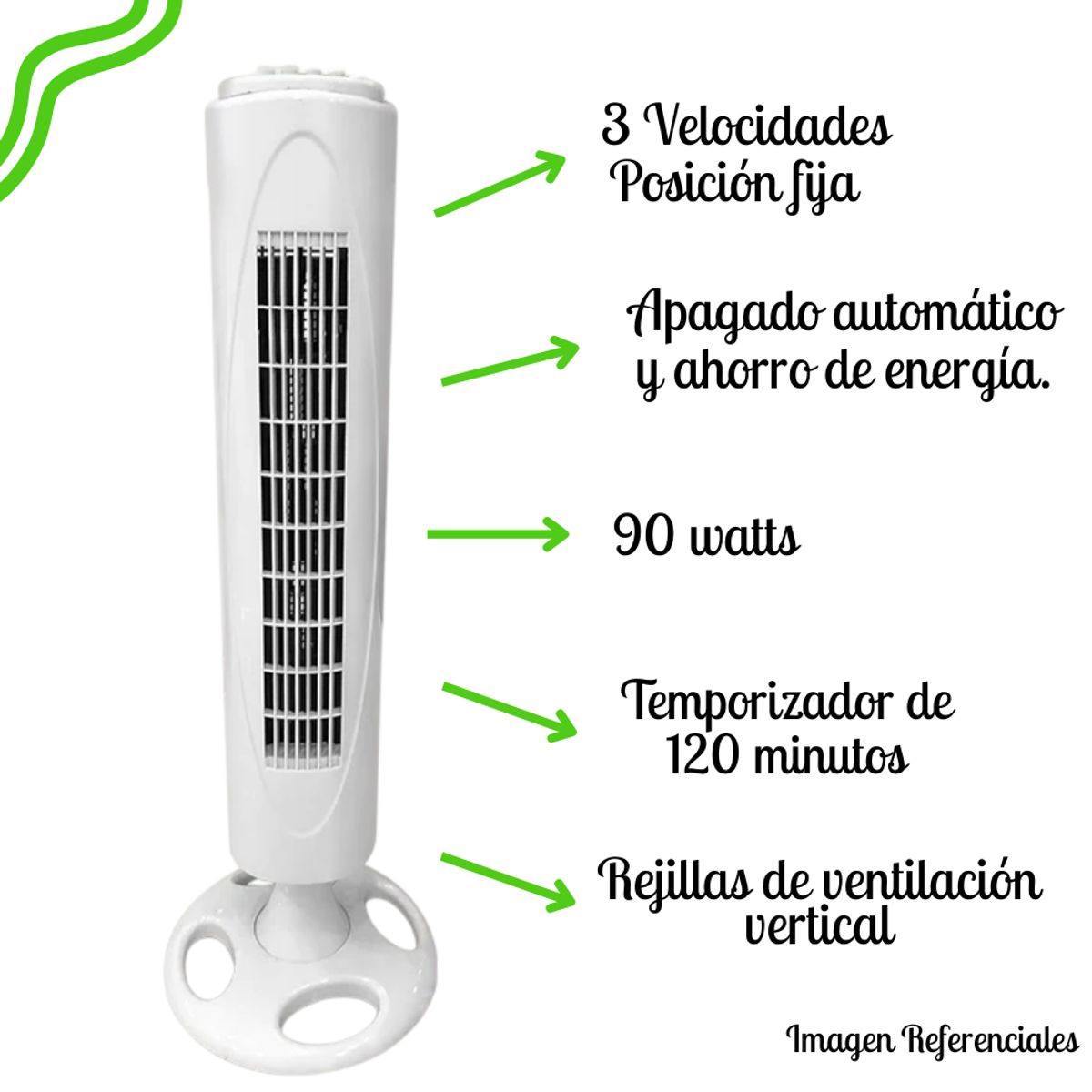 BOSSKO - Ventilador de Torre Bossko BK-8228VT - BLANCO