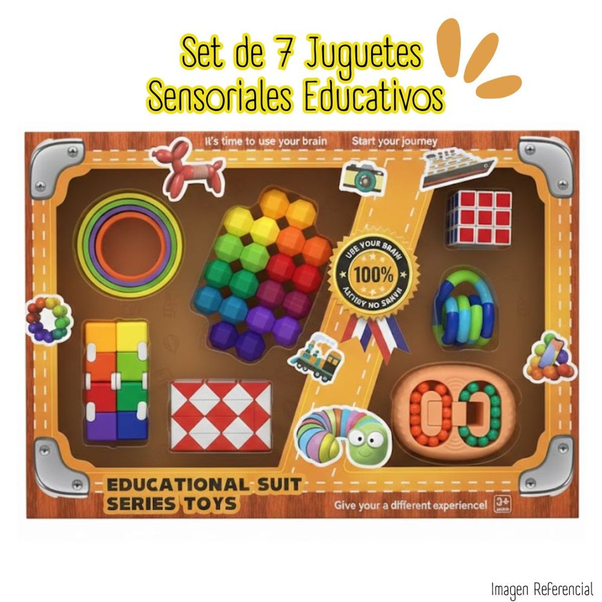 GENERICO - Set de 7 Juguetes Sensoriales Educativos