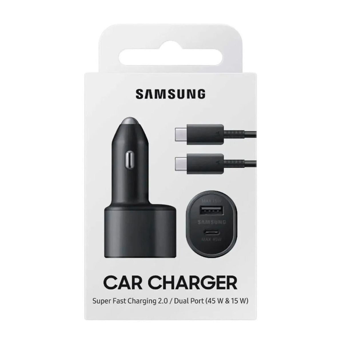 SAMSUNG - Cargador De Auto Samsung 45W Carga Rapida para A56 - Negro