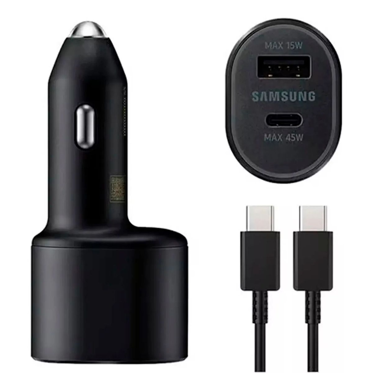 SAMSUNG - Cargador De Auto Samsung 45W Carga Rapida para A56 - Negro