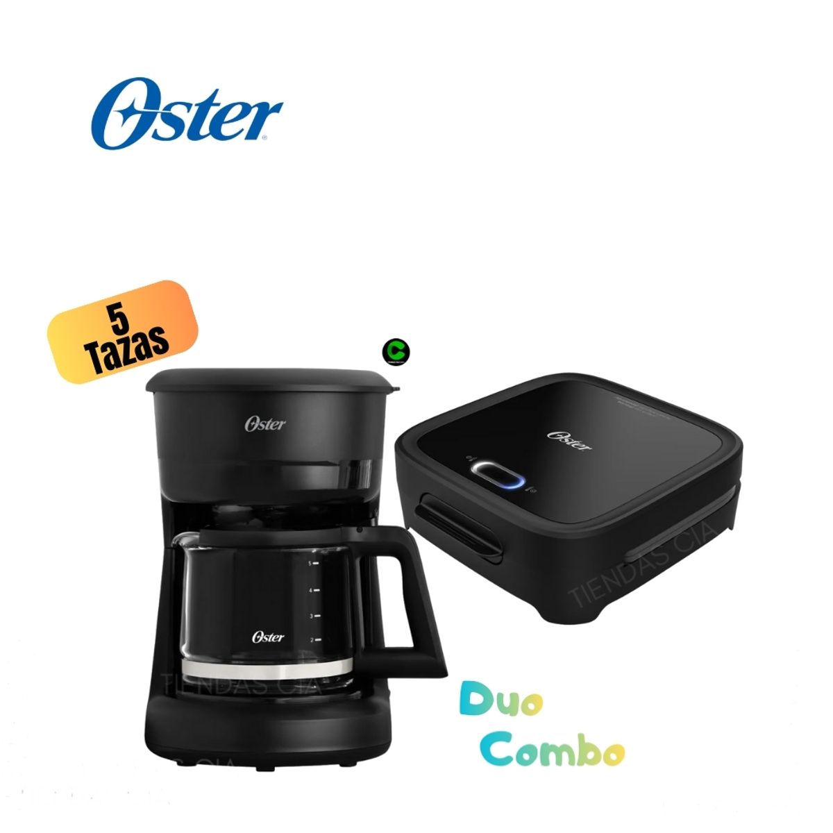OSTER - Combo Oster Sandwichera CKSTSM400 y Cafetera BVSTDCS51B