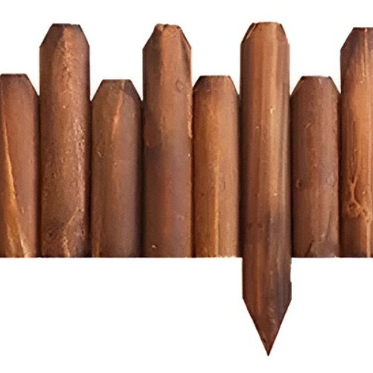 ANYHOGAR - Valla De Madera  Para Jardin Bordes Exteriores Marrón