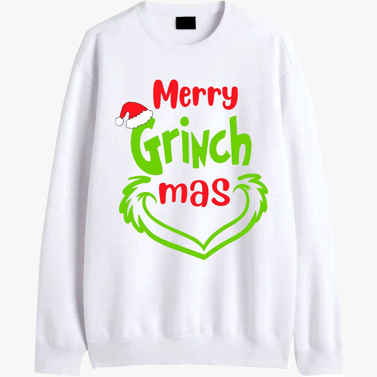 GENERICO - Polera Cuello Redondo Grinch - Modelo Merry Grinch Mas
