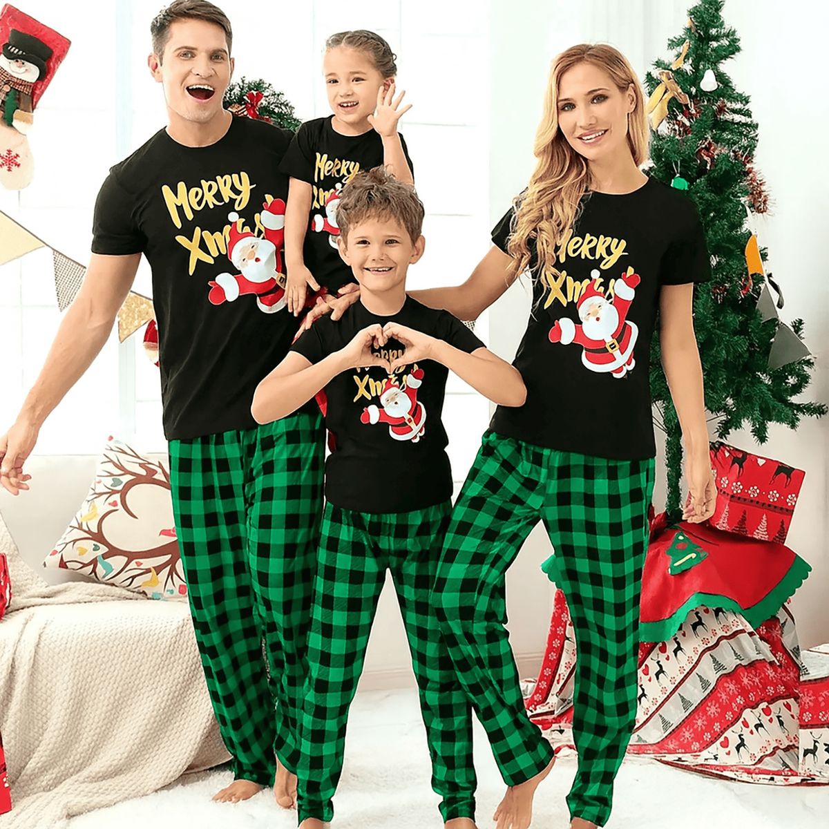 NACIONAL - Pijama Verde Merry Xmas Navidad