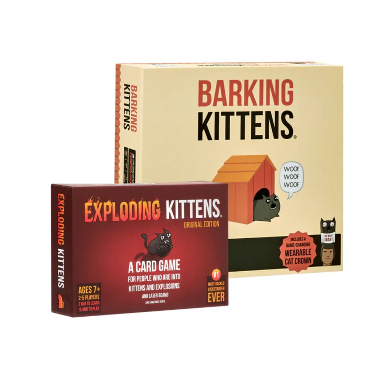 EXPLODING KITTENS - Exploding Kittens + Barking Kittens Juego de Mesa Gatito Explosivo edición original