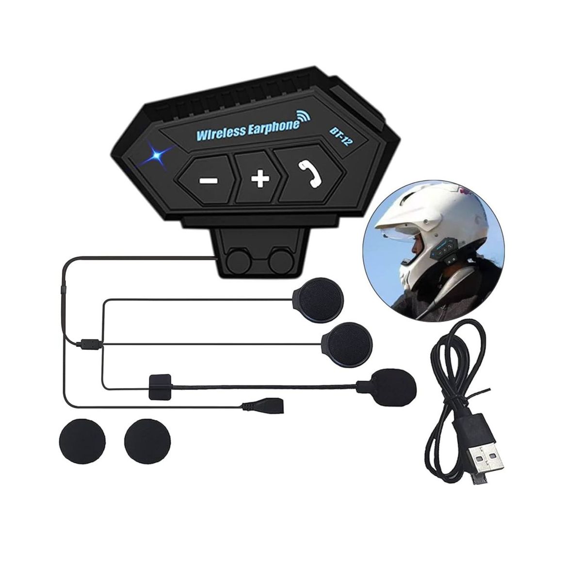 OEM - Auriculares Inalámbricos Manos Libres Bluetooth Para Casco