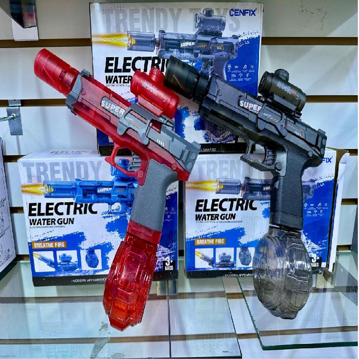 PISTOLA DE JUGUETE LANZA AGUA CON TRACER DE LUCES RBG  NEGRO, marca GENERICO - Foto Principal
