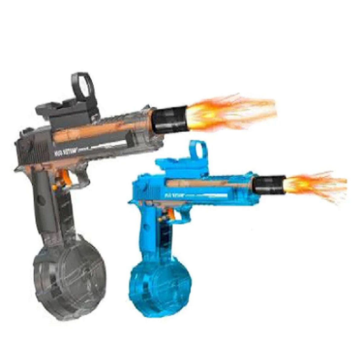 GENERICO - PISTOLA DE JUGUETE LANZA AGUA CON TRACER DE LUCES RBG- CELESTE