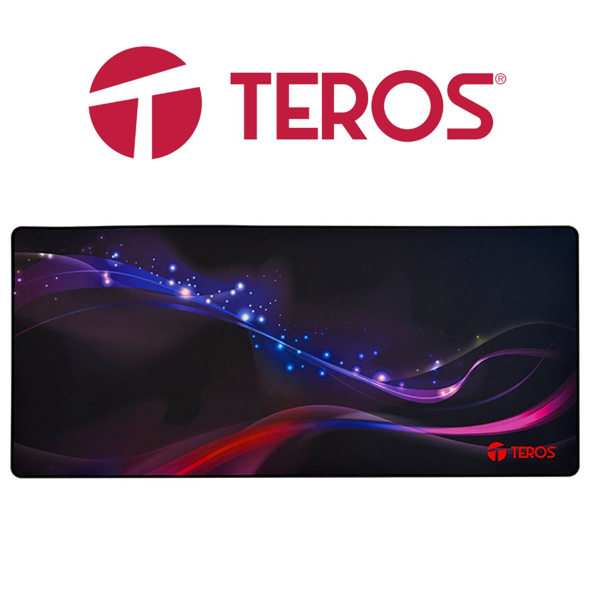 TEROS - MOUSE PAD GAMER MULTICOLOR TEROS TE-3012G TELA FLEXIBLE