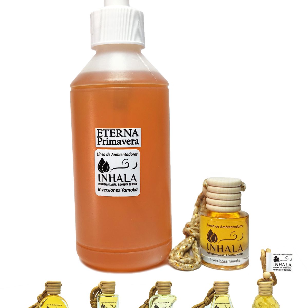 GENERICO - PACK PREMIUM AMBIENTADOR + RECARGA PARA AUTO ETERNA PRIMAVERA INHALA