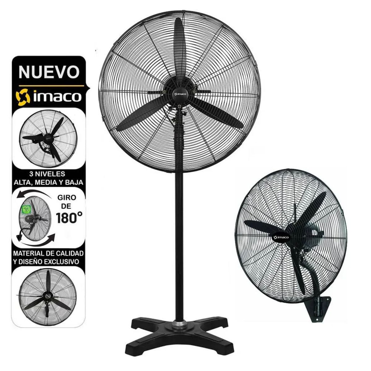 IMACO - Ventilador Industrial Imaco de Pared y Piso 30″ 240 Watts FS30240