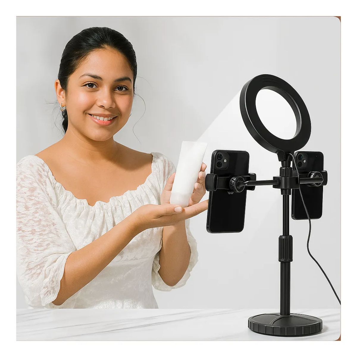 GENERICO - Aro de Luz Led con Holder y Parante