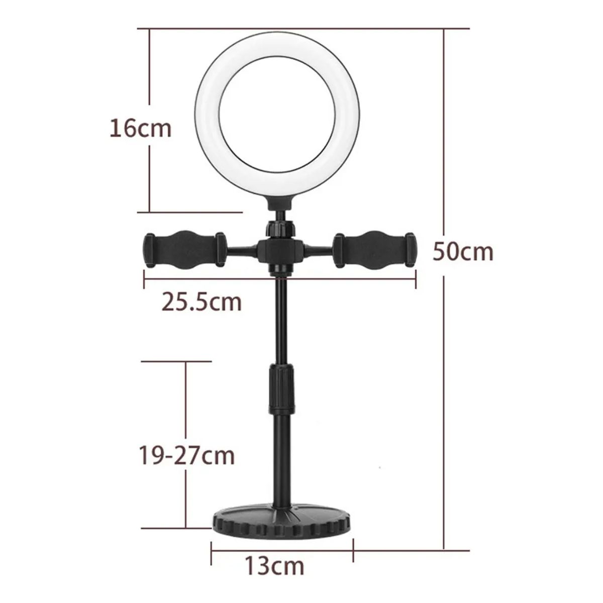 GENERICO - Aro de Luz LED para Mesa con Soporte para Celular