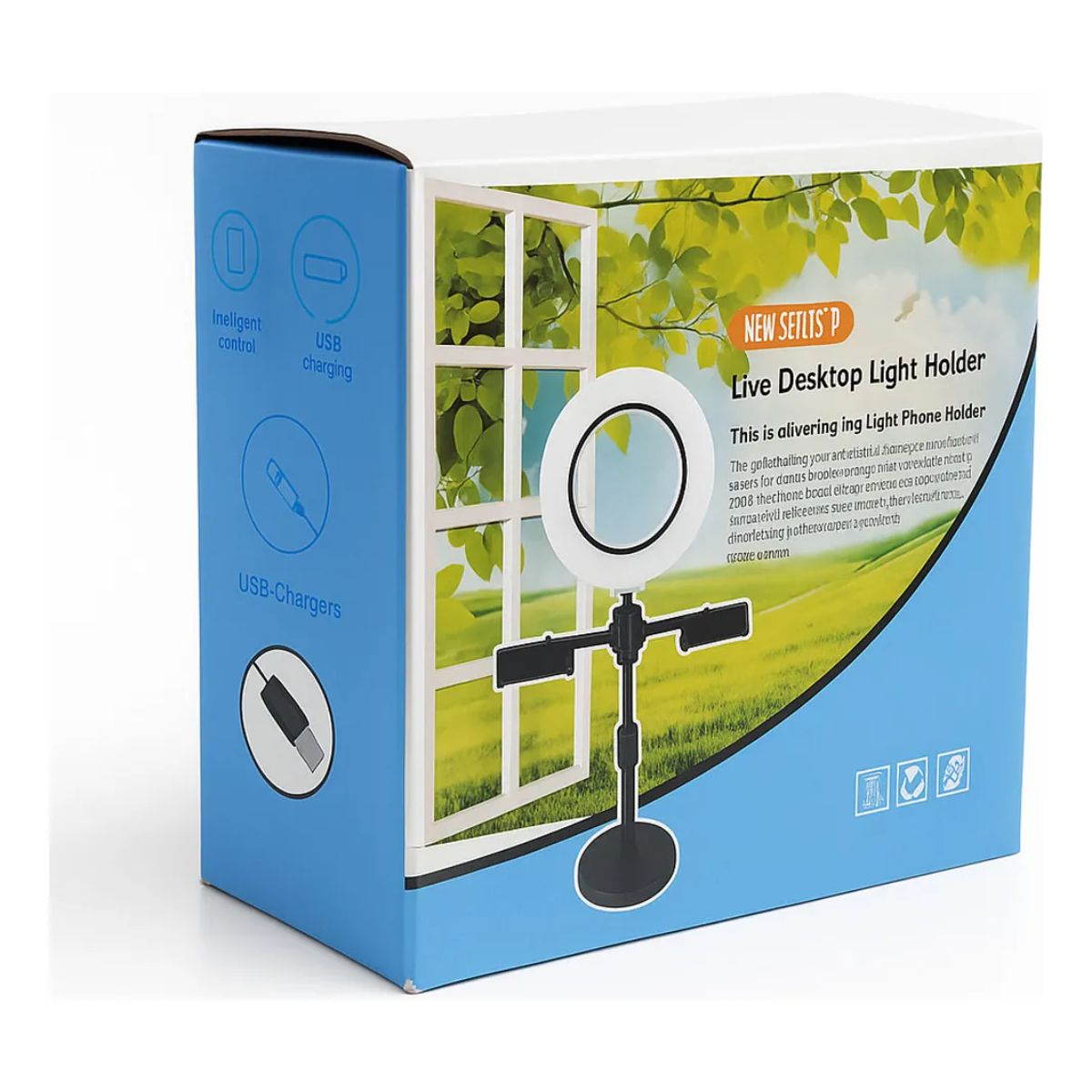 GENERICO - Aro De Luz Led 2 En 1 C/ Soporte Para Celular Videos Fotos