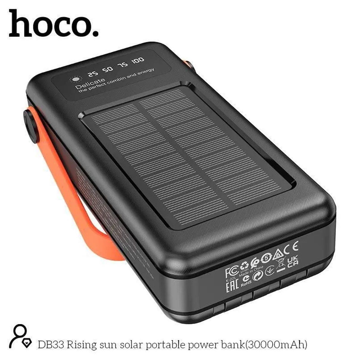 HOCO - CARGADOR PORTATIL SOLAR 30000MAH 12 EN 1 LINTERNA LED HOCO DB33