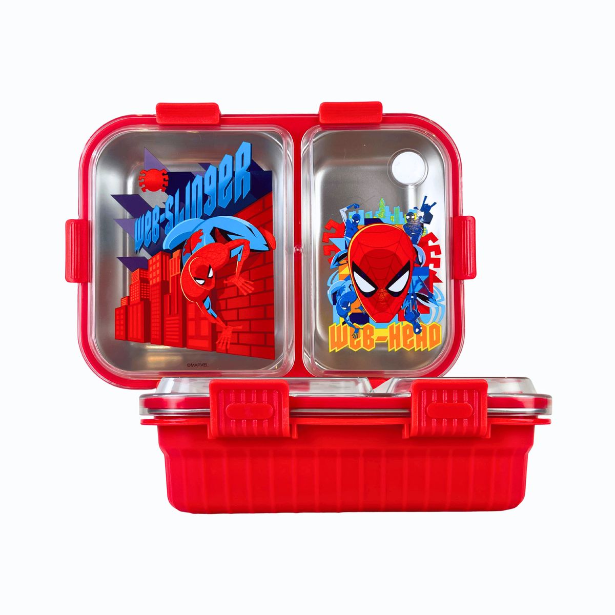 MARVEL - Táper Térmico SPIDERMAN Acero Inoxidable 2 Divisiones