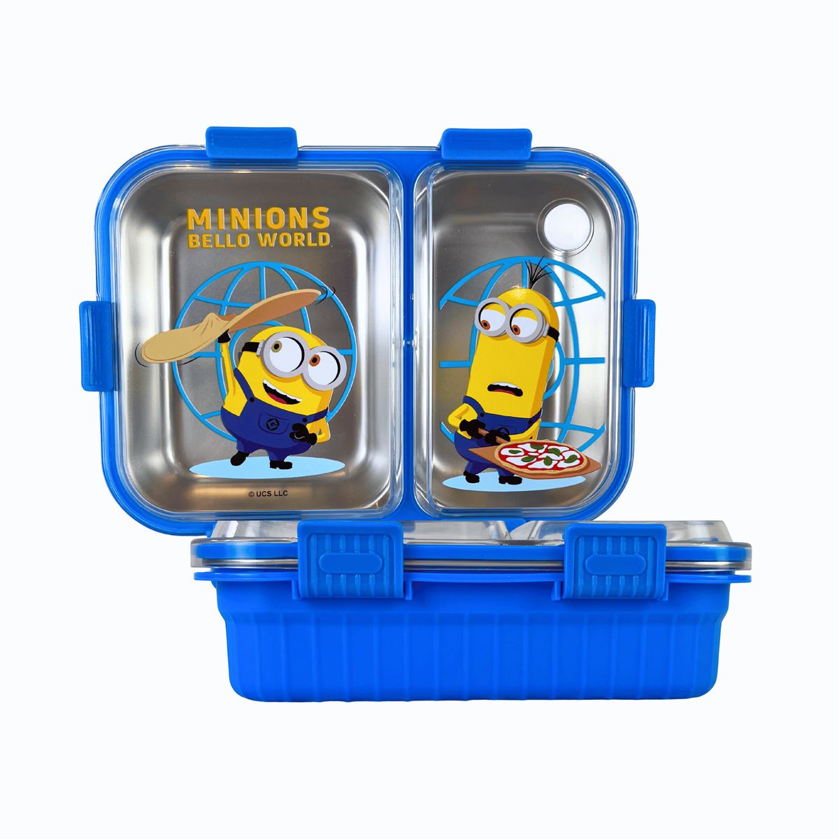 UNIVERSAL STUDIOS - Táper Térmico MINIONS Acero Inoxidable 2 Divisiones