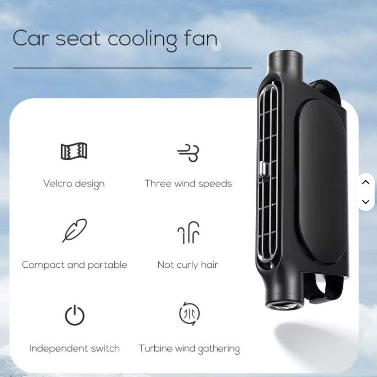 OEM - Ventilador Para Asiento De Auto Con Usb, 3 Velocidades no recargable