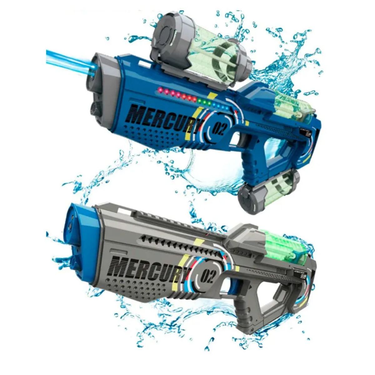 GENERICO - Pistola de Agua Mercury M2 Eléctrica con Luces RGB
