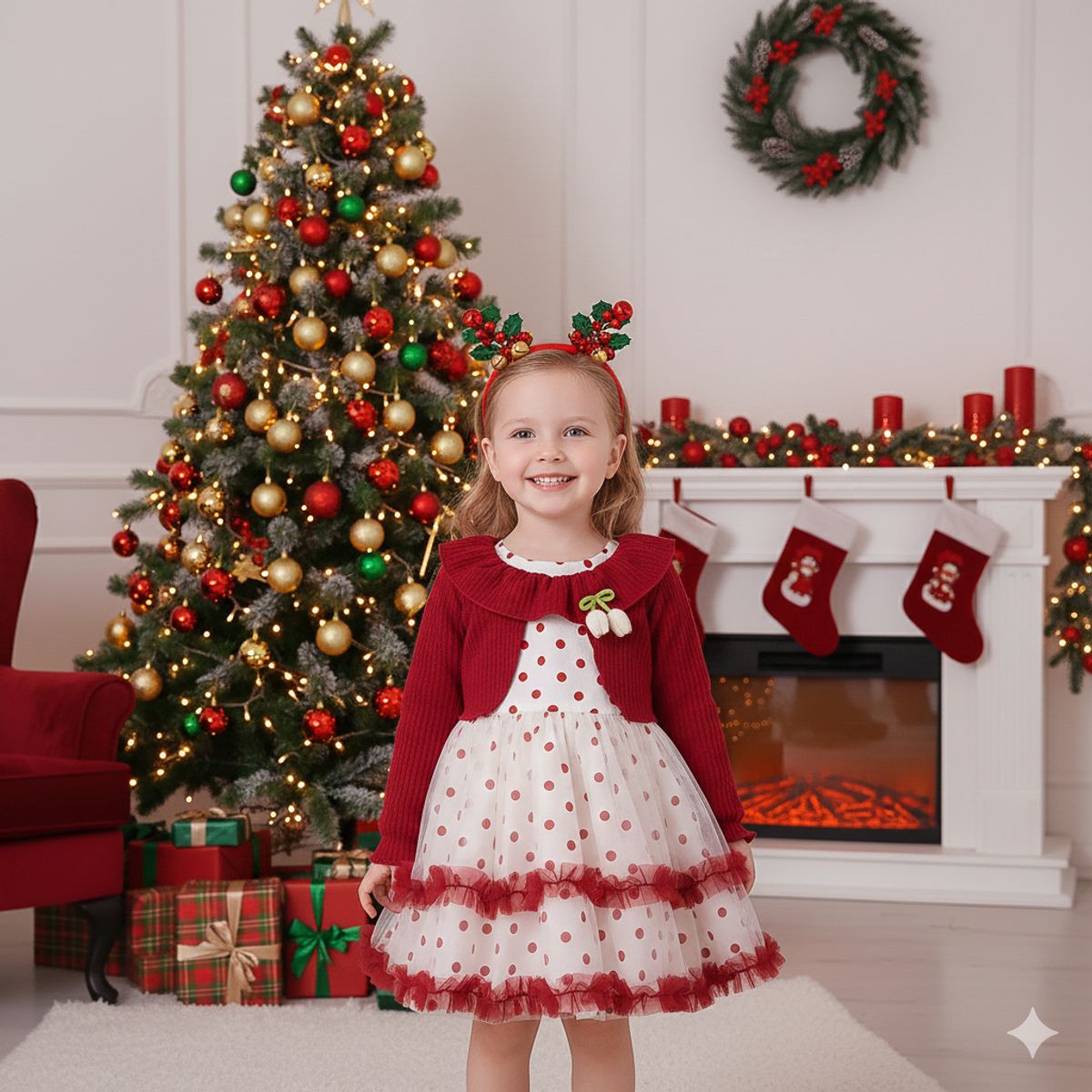 GENERICO - VESTIDO NAVIDAD PARA BEBE NIÑA